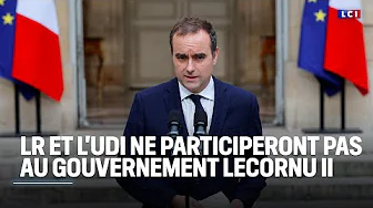 Les Républicains et l'UDI ne participeront pas au gouvernement Lecornu II｜LCI