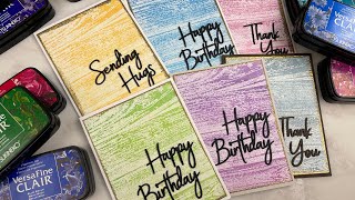 Create A Quick Set Of Note Cards With Embossing Powders Plus A New Way To Ink Blend