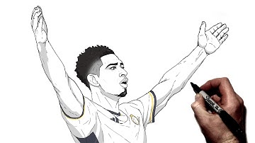How To Draw Jude Bellingham (Belligol) | Step By Step | Football/Soccer