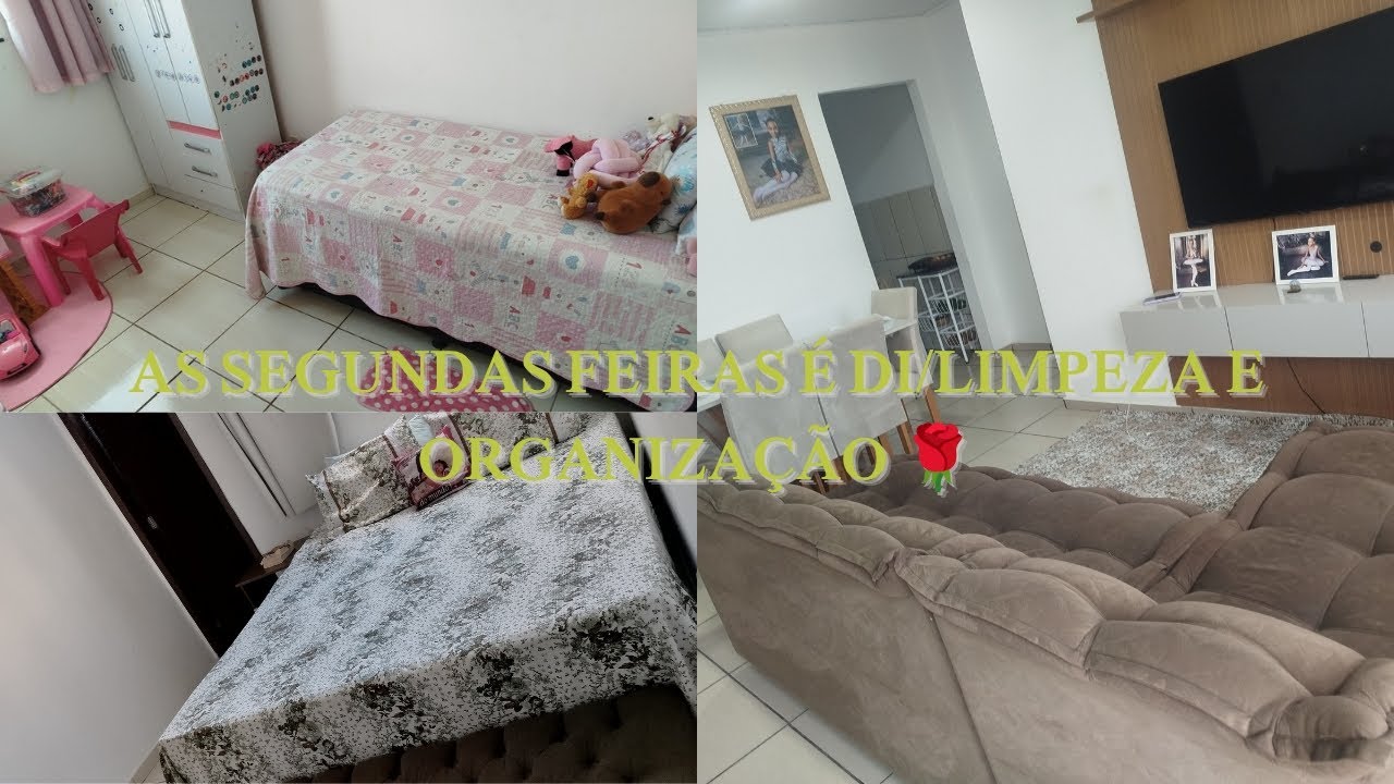 As segundas feiras é dia de/limpeza e organização para a semana 🌹