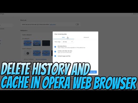 How To Delete History and Cache In Opera Web Browser Tutorial