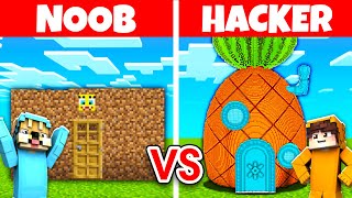 NOOB vs HACKER: I Cheated in a SpongeBob SquarePants Build Challenge!