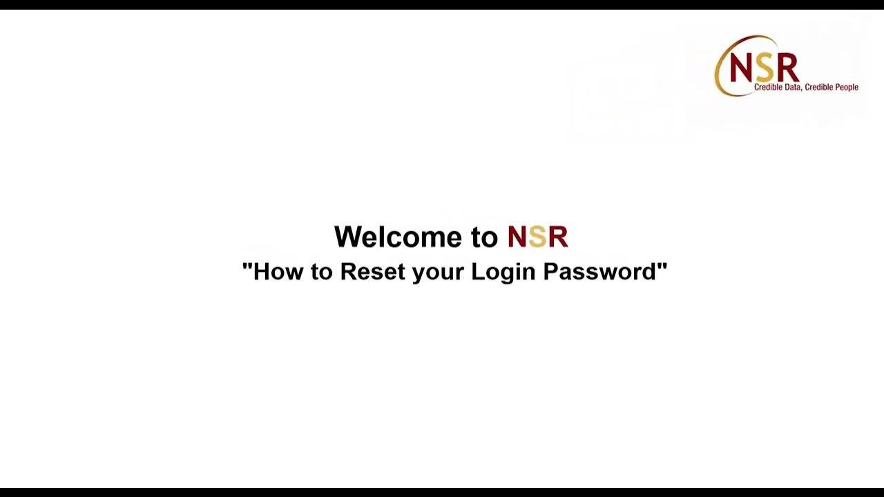 Reset login and password for your National Skills Registry (NSR) profile YouTube