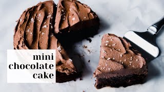 Mini Chocolate Cake Recipe - Easy 6-Inch Chocolate Cake for Two!