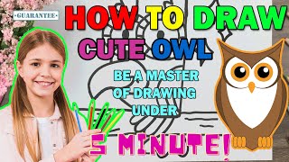 How To Draw Cute OWL Be A Master Of Drawing Under 5 Min