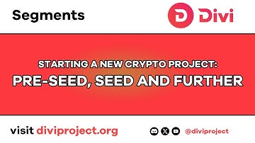 Divi Segments - Starting a New Crypto Project Pre-Seed, Seed and Further