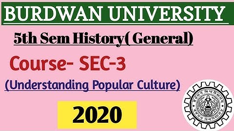Burdwan University 5th Sem History( General) || Sec-3 Question 2020