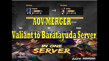 How to Merge Garena AOV Philippines Valiant Server to  Baratayuda Server Indonesia