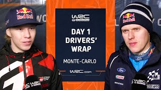 Day 1 Drivers' Wrap | WRC Rallye Monte-Carlo 2023