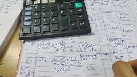 Accounts lesson 1 part 2 Accounting for Share Capital part 4  practical sums STD 12