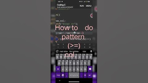 #how to do pattern col 2024. #mobile#program #python #code#html #php #foryou#viralvideo #realestate