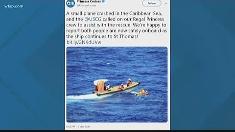 Cruise ship rescues plane crash survivors