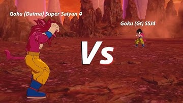 Goku (Daima) Super Saiyan 4 Vs Goku (Gt) SSJ4 | Dragonball Sparking Zero