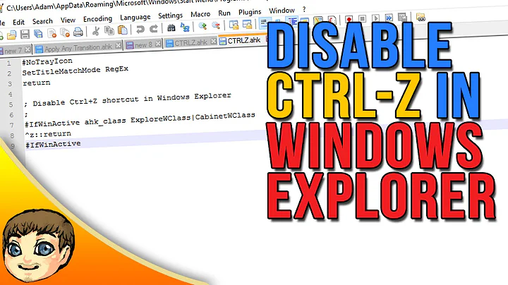 END THE FRUSTRATION // How to Disable CTRL-Z in Windows Explorer (Tutorial)