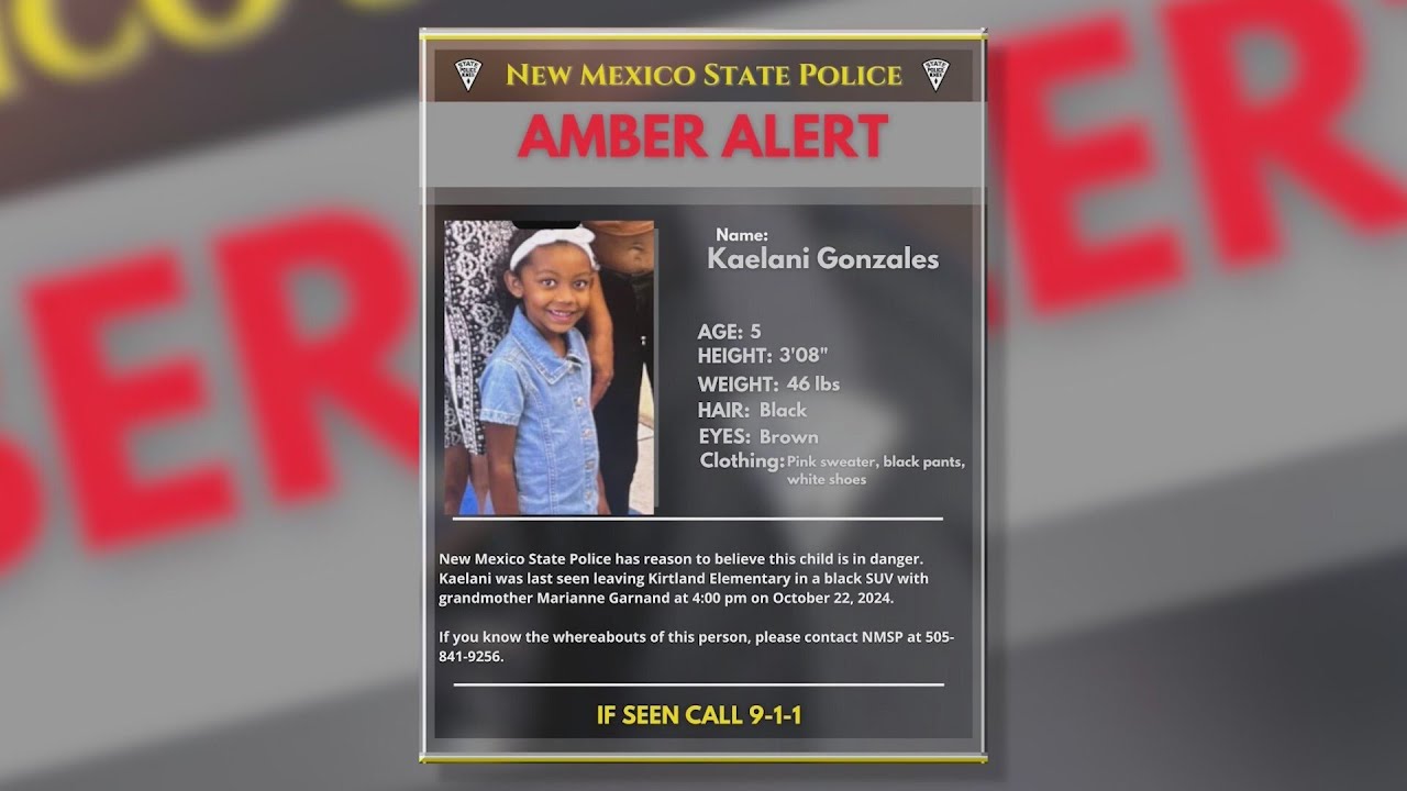AMBER alert issued for 5-year-old girl out of Albuquerque - YouTube