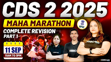 CDS 2 2025 | Maha Marathon | Complete Revision | Most Expected Questions | Fully Solved | Part 1