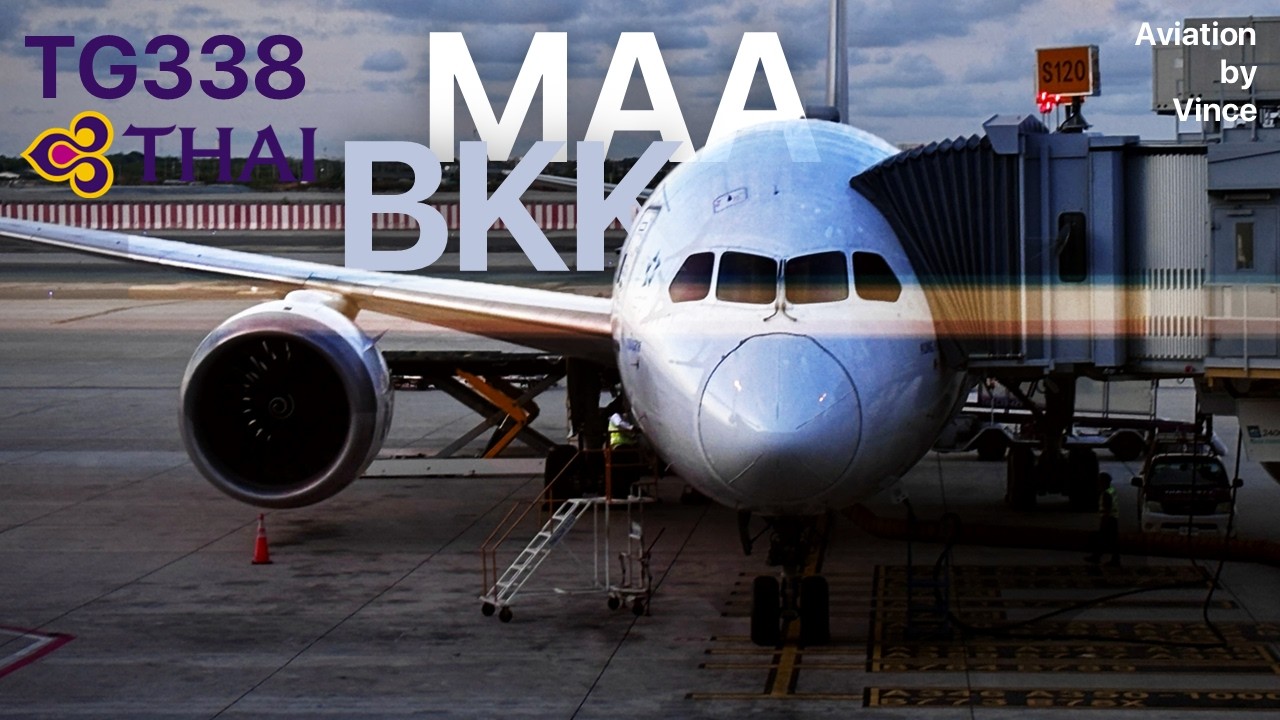 CHENNAI to BANGKOK with Thai Airways' Boeing 787! STUNNING Landing Views | Flight Review