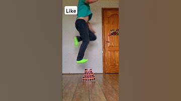 Air Step Illusion ( Invisible Box Challenge ) #shorts #magic #skills
