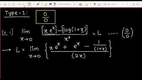 Indeterminate Forms [Part 1]