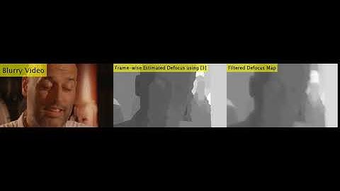 Experiment for the second video  using [3] as defocus blur estimation method
