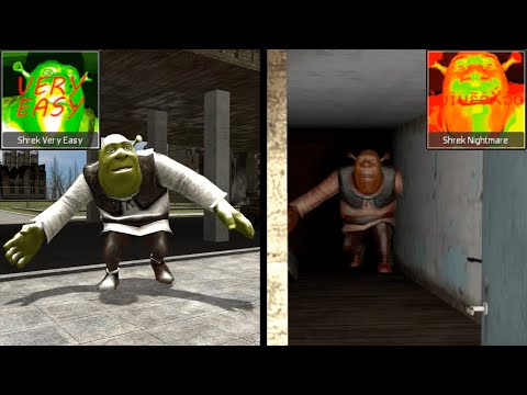 Видео: Gmod: Шрек Некстбот – разные уровни сложности / От очень простого Шрека до кошмарного Шрека / Школа