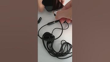 Plug the audio splitter with the clip-on microphone jack attached into the android phone #shorts