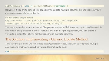 How to Create a Generic Method to Update Multiple Columns in Slick