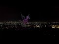 Surprise drone show in hollywood