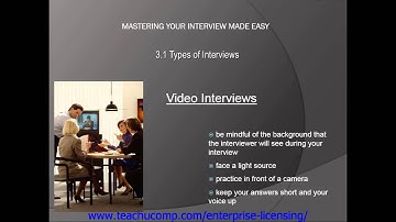 Interviewing Skills Training Tutorial- Types of Interviews Lesson