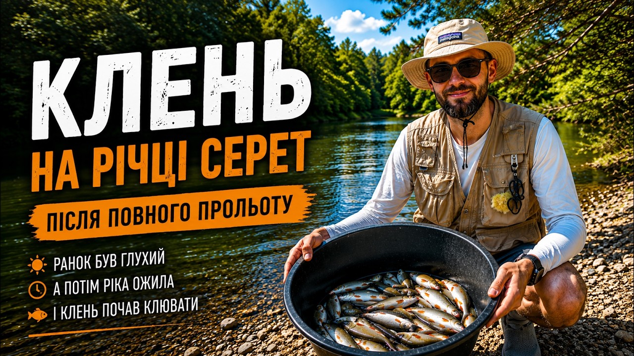 Річка Серет здивувала. Клень почав клювати масово