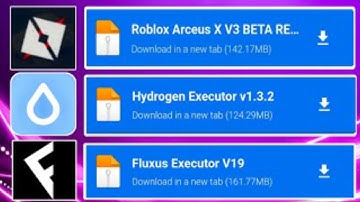 TOP 3 EXECUTORS   Arceus X V3, Hydrogen Executor & Fluxus Executor Mobile Download