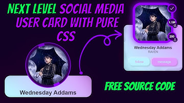[ PROMO ] Wednesday Addams Animated Profile Card UI Design using Html & CSS | Spark Pleazer