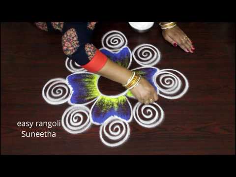Cute Rangoli Designs For Sankranthi Festival || Easy N Simple Pongal Kolam || New Muggulu2019