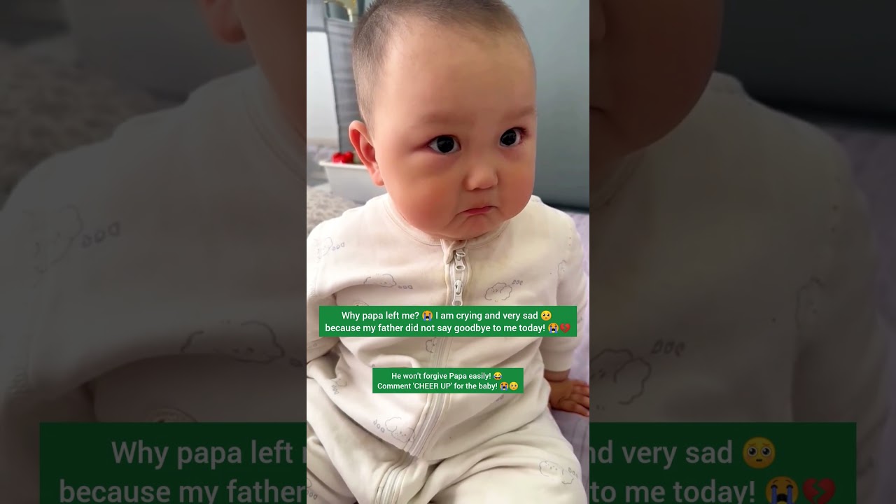 Why papa left me? 😭 I am crying and very sad 🥺 because my father did not say goodbye to me today! 😭💔