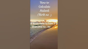 How To Calculate Mulank (Birth No.) ||#personality #numerology #astrology #facts #mulank#shorts