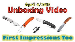 Unboxing & First Moments with 5 Knives from GearBest.com - April 5 2017