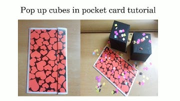 Pop up cubes in pocket card tutorial
