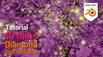 Creative 10 minutes in blender_Diamond scifi infinite