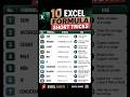 ⚡ Sirf 1 Minute Me 10 Powerful Excel Formulas! #shorts #trending #viral #youtube