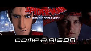 Spider-Man Into The Spider Verse Live Action Opening Comparison Tobey Maguire