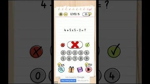 Brain Test Level 15 Answer - 4+5*5-2=? (Walkthrough Video)