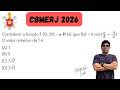 CBMERJ 2026 Considere a função f:[0,2π]→R tal que f(x)=6 cos(x/4+π/4). O valor máximo de f é: