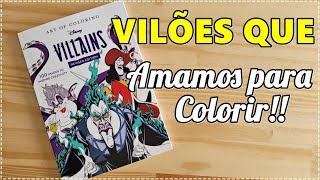 REVIEW Livro para Colorir Disney Villains: 100 Images to Inspire Creativity