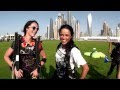 Fast and furious star michelle rodriguez at skydive dubai