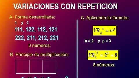VARIACION CON REPETICION - VARIACIONES CON REPETICION
