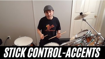 Drum Lessons: Accents Applied to Stick Control Book
