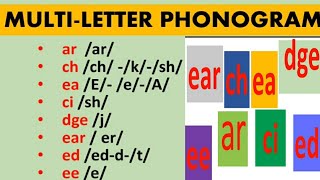 Phonics for kids, Multi-letter Phonograms