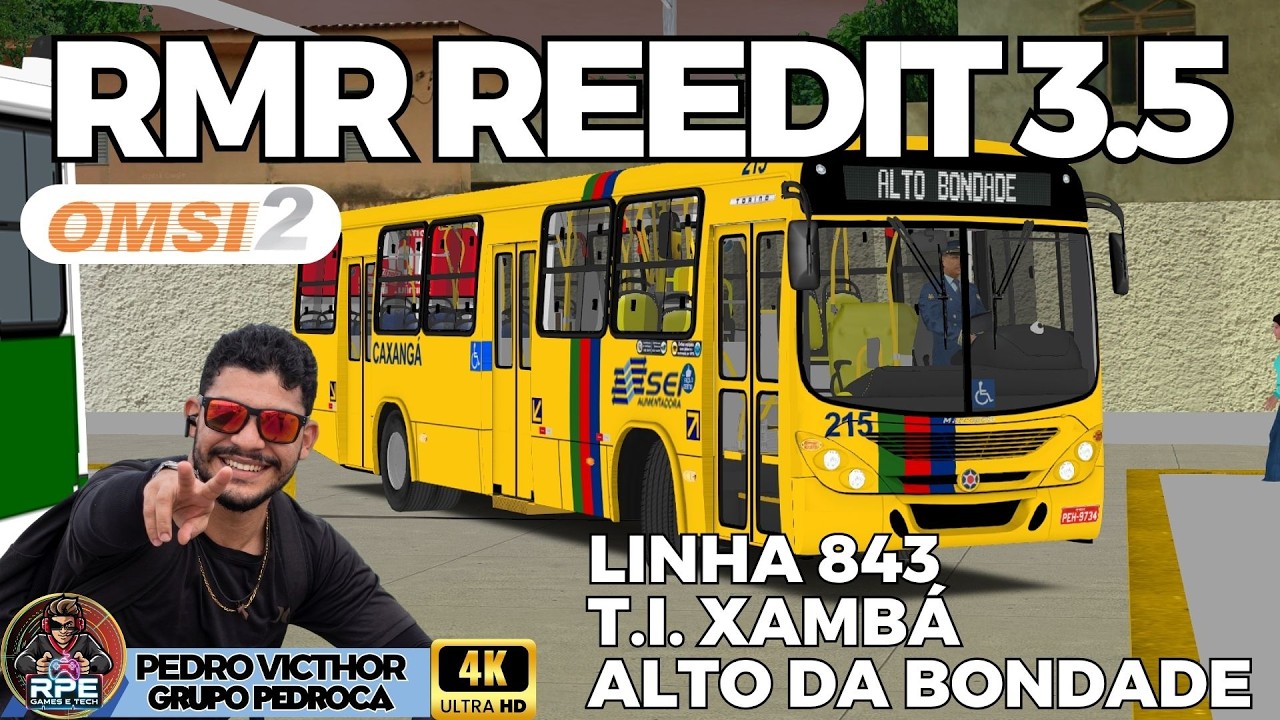 [ #GAMEPLAY ] OMSI 2 | DESCENDO O MORRO! LINHA 843 ALTO DA BONDADE / TI ...