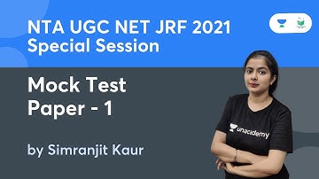 Mock Test Paper - 1 | All 10 Units | NTA UGC NET JRF 2021 | by Simranjit Kaur