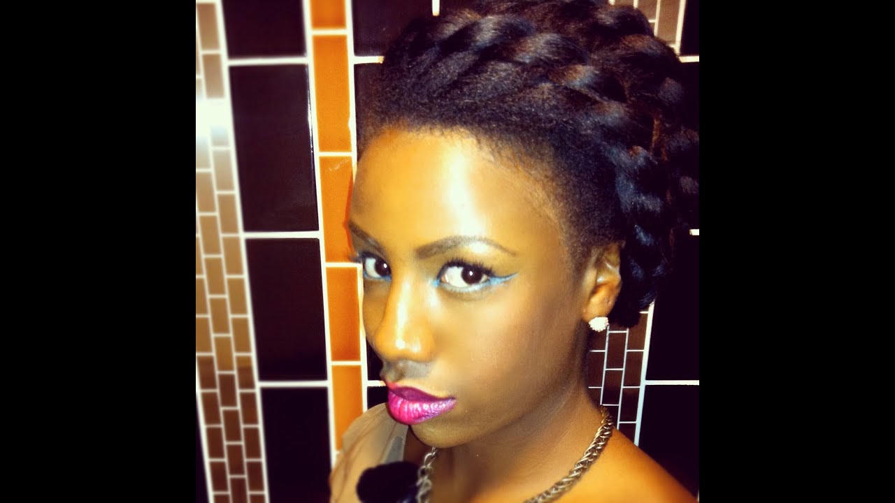 Flat Twist Natural Hair Updo Tutorial Special Occasion Youtube